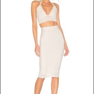 Revolve Superdown skirt and top set